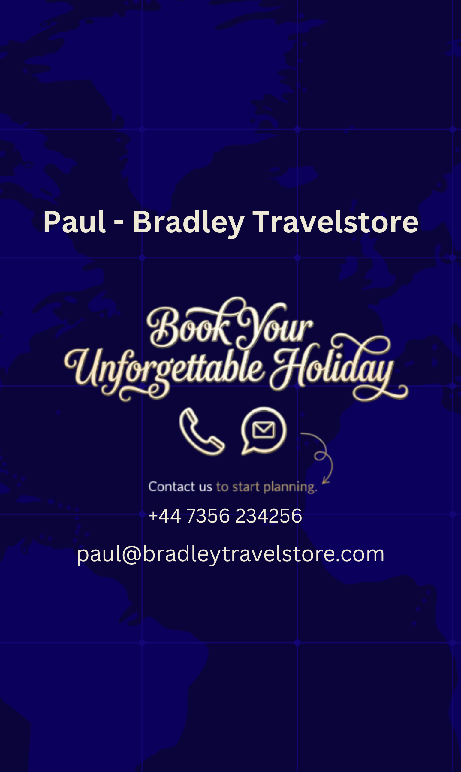 Paul Bradley Travelstore - Mobile View